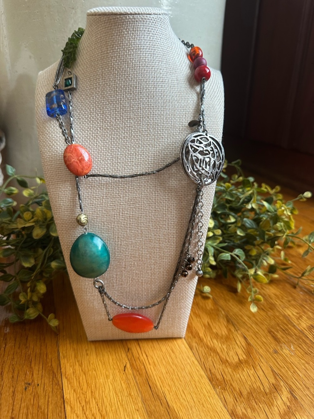 Chicos Multi-Color Beaded Statement Necklace - Women Jewelry